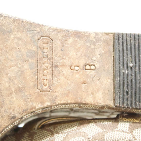 COACH Cathleen Sandals Brown Bronze Gold Wedge 6 - Picture 6 of 8